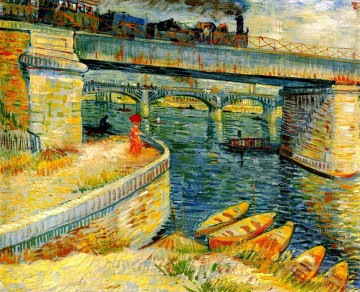  sein - Brücken über der Seine bei Asnieres Vincent van Gogh